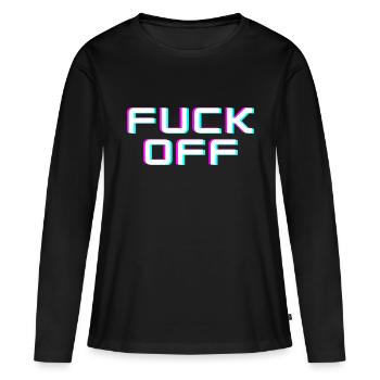 VA TE FAIRE FOUTRE. Misanthrope. Qoute antisociale. - T-shirt manches longues Premium bio Femme - noir - Devant - Julia (174cm)
