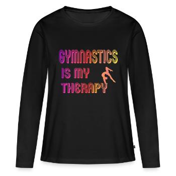 Gymnastics is my therapy - Women's Premium Organic Long Sleeve Shirt - black - Front - Julia (174cm)