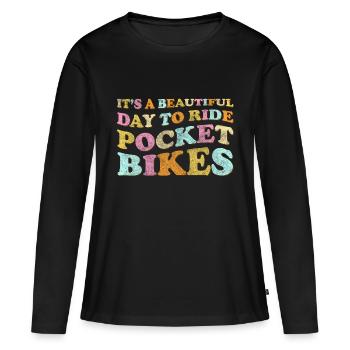 Motorrad Dreck Enduro - Frauen Premium Bio Langarmshirt - Schwarz - Vorne - Julia (174cm)