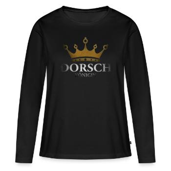 Dorsch Königin - Frauen Premium Bio Langarmshirt - Schwarz - Vorne - Julia (174cm)