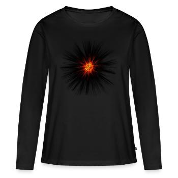 Dark Explosion - Women's Premium Organic Long Sleeve Shirt - black - Front - Julia (174cm)