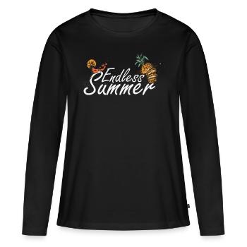 Endless Summer Motif - ideal for summer holidays - Women's Premium Organic Long Sleeve Shirt - black - Front - Julia (174cm)
