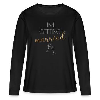 Wedding Married White - Women's Premium Organic Long Sleeve Shirt - black - Front - Julia (174cm)
