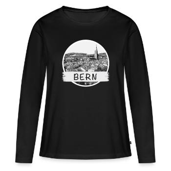 Ville de Berne - T-shirt manches longues Premium bio Femme - noir - Devant - Julia (174cm)