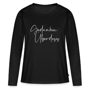 Gedanken Überdosis - Frauen Premium Bio Langarmshirt - Schwarz - Vorne - Julia (174cm)
