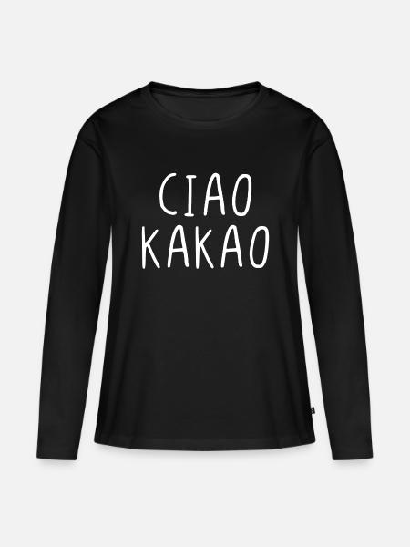 Ciao Kakao - Frauen Premium Bio Langarmshirt - Schwarz