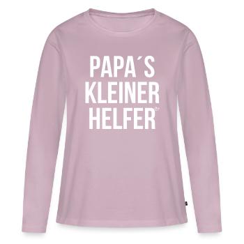 Papas kleiner Helfer - Frauen Premium Bio Langarmshirt - Altrosa - Vorne - Julia (174cm)
