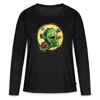 Pickleball Picklepaddle Pickle Sport - Women's Premium Organic Long Sleeve Shirt - black - Front - Julia (174cm)