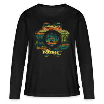 Charmant, charmant, entzückend, humorvoll - Frauen Premium Bio Langarmshirt - Schwarz - Vorne - Julia (174cm)