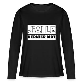 Duo Dominance Tees - T-shirt manches longues Premium bio Femme - noir - Devant - Julia (174cm)