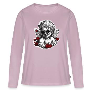 Cupid / Love / Arrow / Heart / Valentine's Day - Women's Premium Organic Long Sleeve Shirt - dusky pink - Front - Julia (174cm)