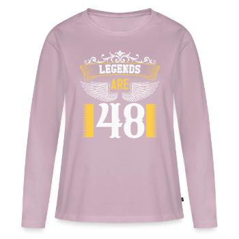 Legenden sind 48 Jahre alt, Geburtstag 48 - Frauen Premium Bio Langarmshirt - Altrosa - Vorne - Julia (174cm)
