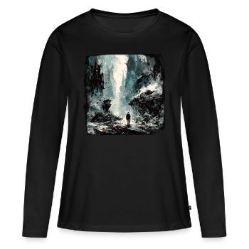 Apocalypse / Apocalypse / Destruction / Anarchie - T-shirt manches longues Premium bio Femme - noir - Devant - Julia (174cm)