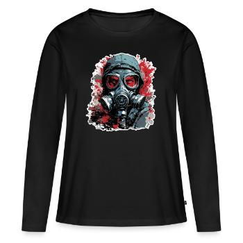 Apocalypse / Apocalypse / Destruction / Anarchie - T-shirt manches longues Premium bio Femme - noir - Devant - Julia (174cm)