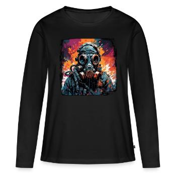 Apocalypse / Apocalypse / Destruction / Anarchie - T-shirt manches longues Premium bio Femme - noir - Devant - Julia (174cm)