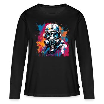 Apocalypse / Apocalypse / Destruction / Anarchie - T-shirt manches longues Premium bio Femme - noir - Devant - Julia (174cm)