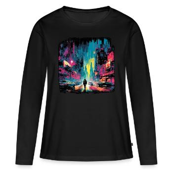 Apocalypse / Apocalypse / Destruction / Anarchie - T-shirt manches longues Premium bio Femme - noir - Devant - Julia (174cm)