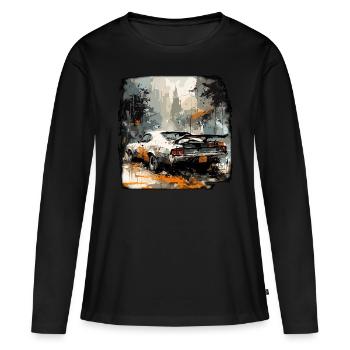Apocalypse / Apocalypse / Destruction / Anarchie - T-shirt manches longues Premium bio Femme - noir - Devant - Julia (174cm)