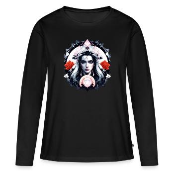 Beautiful Mysterious Women - Women's Premium Organic Long Sleeve Shirt - black - Front - Julia (174cm)