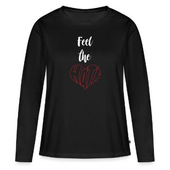 Feel The Hate Stop Hate Anti Hate - Women's Premium Organic Long Sleeve Shirt - black - Front - Julia (174cm)