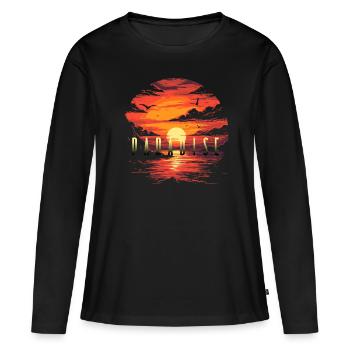 Sunset Sonnenuntergang Paradise - Women's Premium Organic Long Sleeve Shirt - black - Front - Julia (174cm)