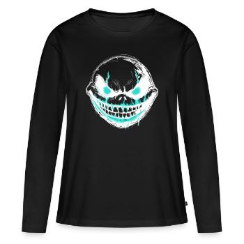 Attention vif - créature monstre - T-shirt manches longues Premium bio Femme - noir - Devant - Julia (174cm)