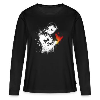 Boxing profiboxer boxhandschuhe kampfsport - Frauen Premium Bio Langarmshirt - Schwarz - Vorne - Julia (174cm)