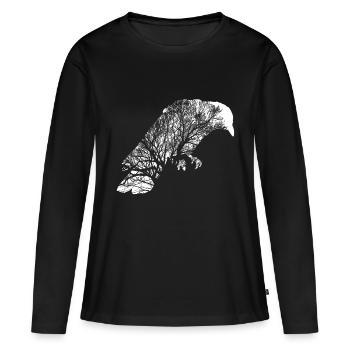 Vikings, Vikings, Odin, Thor, Ragnar, Ivar - T-shirt manches longues Premium bio Femme - noir - Devant - Julia (174cm)