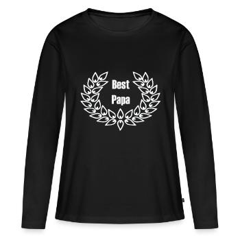 Bester Papa - Best Papa - Frauen Premium Bio Langarmshirt - Schwarz - Vorne - Julia (174cm)