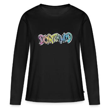 Dortmund Deutschland Stadt Graffiti Spray Sprayer - Frauen Premium Bio Langarmshirt - Schwarz - Vorne - Julia (174cm)