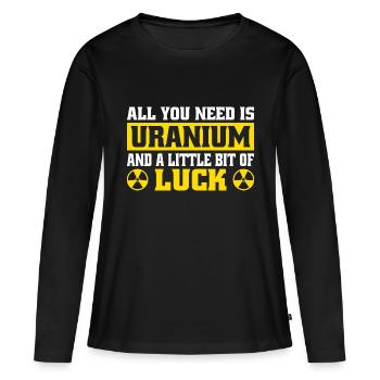 Ingénieur nucléaire Technologie nucléaire Énergie nucléaire - T-shirt manches longues Premium bio Femme - noir - Devant - Julia (174cm)