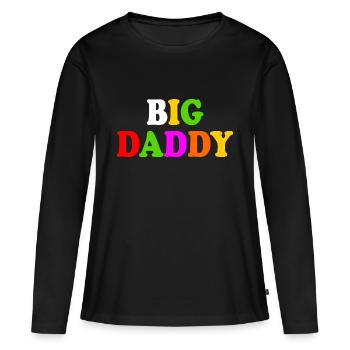 Big daddy - T-shirt manches longues Premium bio Femme - noir - Devant - Julia (174cm)
