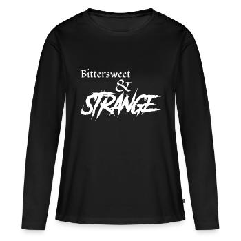 Goth Lolita doux-amer et étrange - T-shirt manches longues Premium bio Femme - noir - Devant - Julia (174cm)