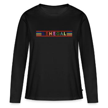 Senegal - Women's Premium Organic Long Sleeve Shirt - black - Front - Julia (174cm)