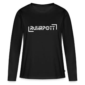 Ruhrpott - T-shirt manches longues Premium bio Femme - noir - Devant - Julia (174cm)