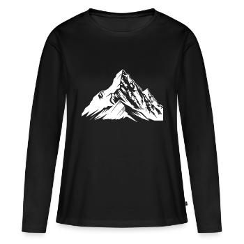 Berge Alpen - Frauen Premium Bio Langarmshirt - Schwarz - Vorne - Julia (174cm)