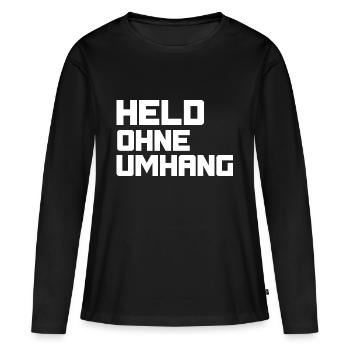 Héros sans cape - T-shirt manches longues Premium bio Femme - noir - Devant - Julia (174cm)