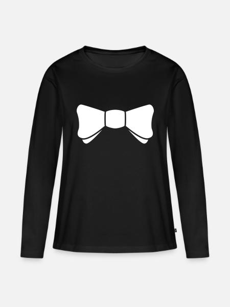 Moderne Fliege - Frauen Premium Bio Langarmshirt - Schwarz