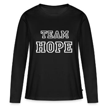TEAM HOPE Hundename Hündin TeamTrikot - Frauen Premium Bio Langarmshirt - Schwarz - Vorne - Julia (174cm)