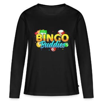 Bingo Buddies Joueur de Bingo Chanceux - T-shirt manches longues Premium bio Femme - noir - Devant - Julia (174cm)