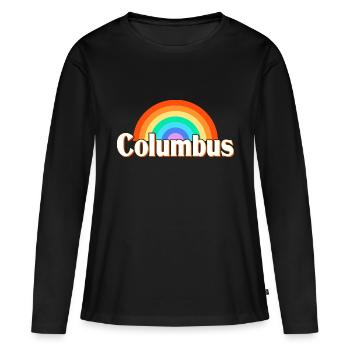 Columbus Ohio - T-shirt manches longues Premium bio Femme - noir - Devant - Julia (174cm)
