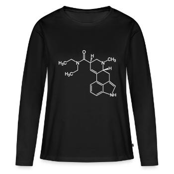 acid-lsd25 molecule - Women's Premium Organic Long Sleeve Shirt - black - Front - Julia (174cm)