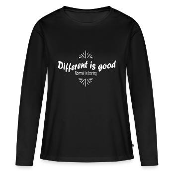 normal est ennuyeux - T-shirt manches longues Premium bio Femme - noir - Devant - Julia (174cm)