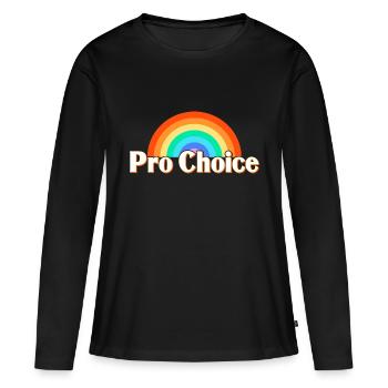 Choix professionnel - T-shirt manches longues Premium bio Femme - noir - Devant - Julia (174cm)