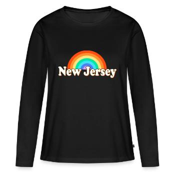 New Jersey - T-shirt manches longues Premium bio Femme - noir - Devant - Julia (174cm)