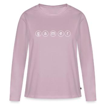 Game Gaming PC - Frauen Premium Bio Langarmshirt - Altrosa - Vorne - Julia (174cm)