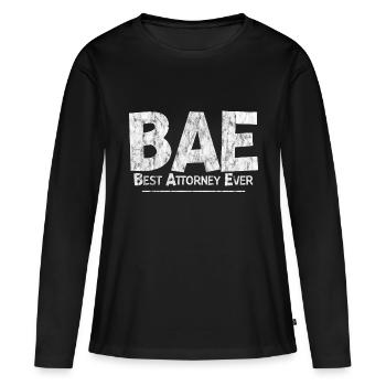 Bae Best Attorney Ever 3 - T-shirt manches longues Premium bio Femme - noir - Devant - Julia (174cm)