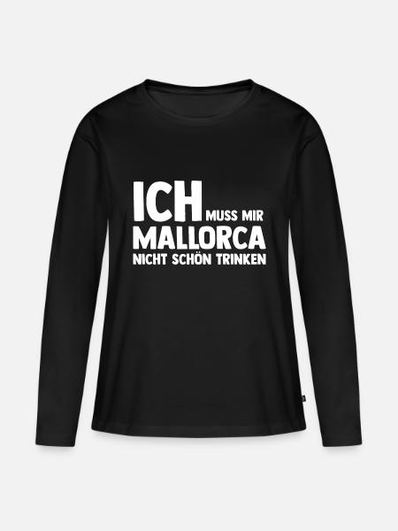 Party Urlaub Mallorca - Frauen Premium Bio Langarmshirt - Schwarz