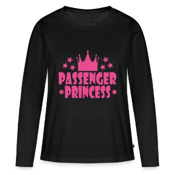 PASSENGER PRINCESS - Women's Premium Organic Long Sleeve Shirt - black - Front - Julia (174cm)