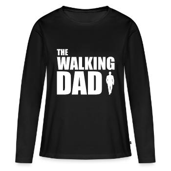 The Walking Dad - Der laufende Papa - Frauen Premium Bio Langarmshirt - Schwarz - Vorne - Julia (174cm)